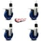 Service Caster 5'' Solid Poly Swivel 1-7/8'' Expanding Stem Caster Set Total Lock Brake, 4PK SCC-EXTTL20S514-SPUS-178-4 - alternate 3